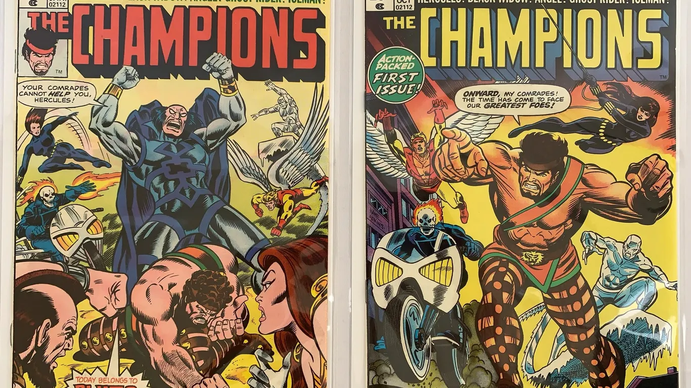 Champions #1 & #2 Comic Lot - Marvel - 1975