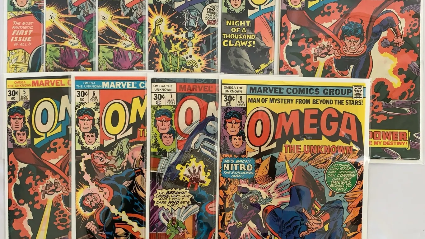 Omega the Unknown #1-8 (10 Comic Lot) - Marvel - 1976-1977