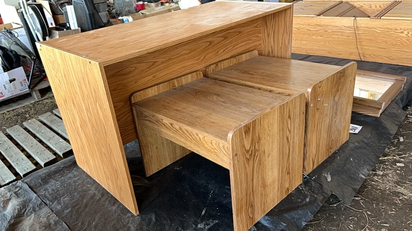 49"L WOODEN DESK