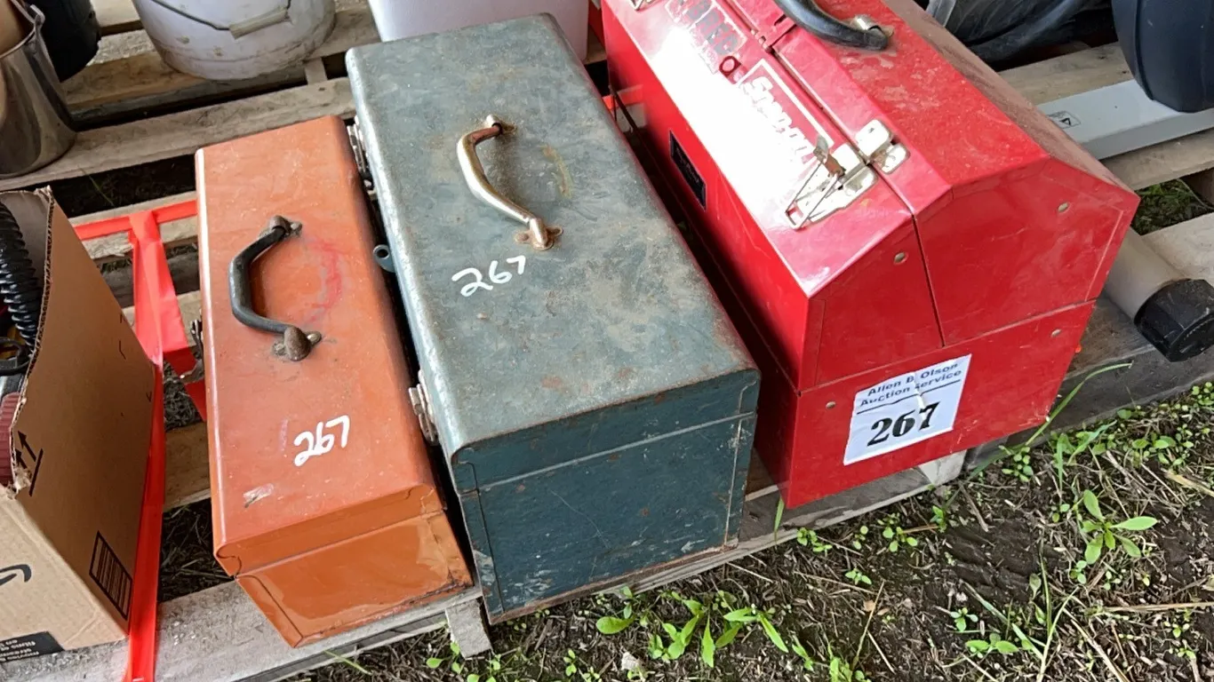 3 - EMPTY TOOL BOXES 1 - SNAP ON