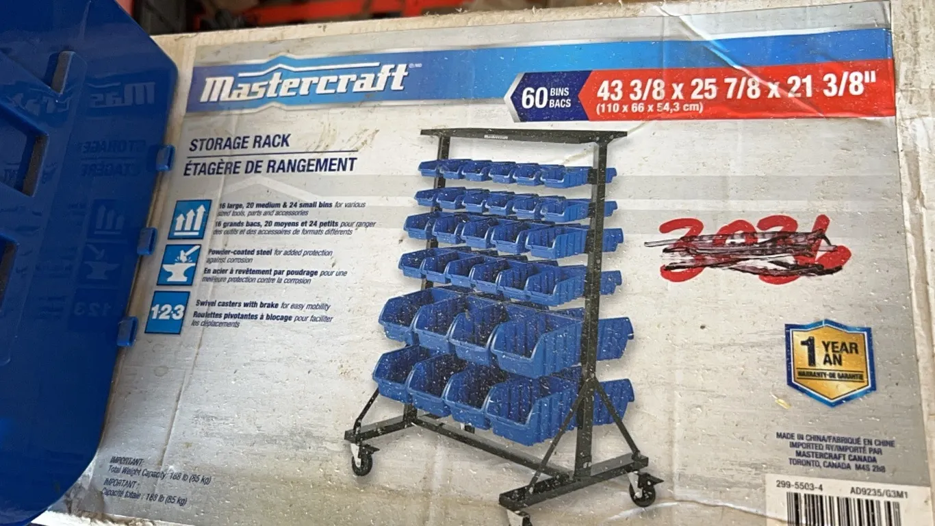 NEW IN BOX MASTERCRAFT STORAGE RACK