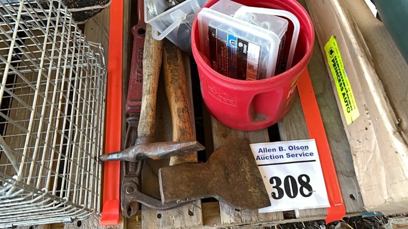 NAIL PULLER, CHIPPING HAMMER, CHAFING AXE, NYLON TIES, HOSE CLAMPS & MORE
