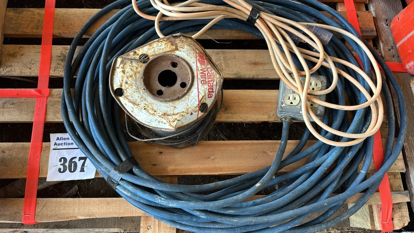 EXTENSION CORDS & SPOOL OF WIRE