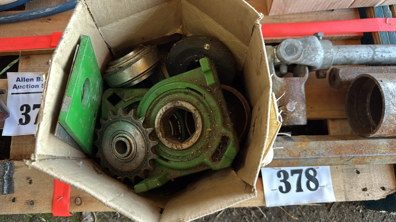 ASSORT SHAFTS, ROLLERS, SPROCKETS & BEARINGS - POSSIBLE FOR JD BALER