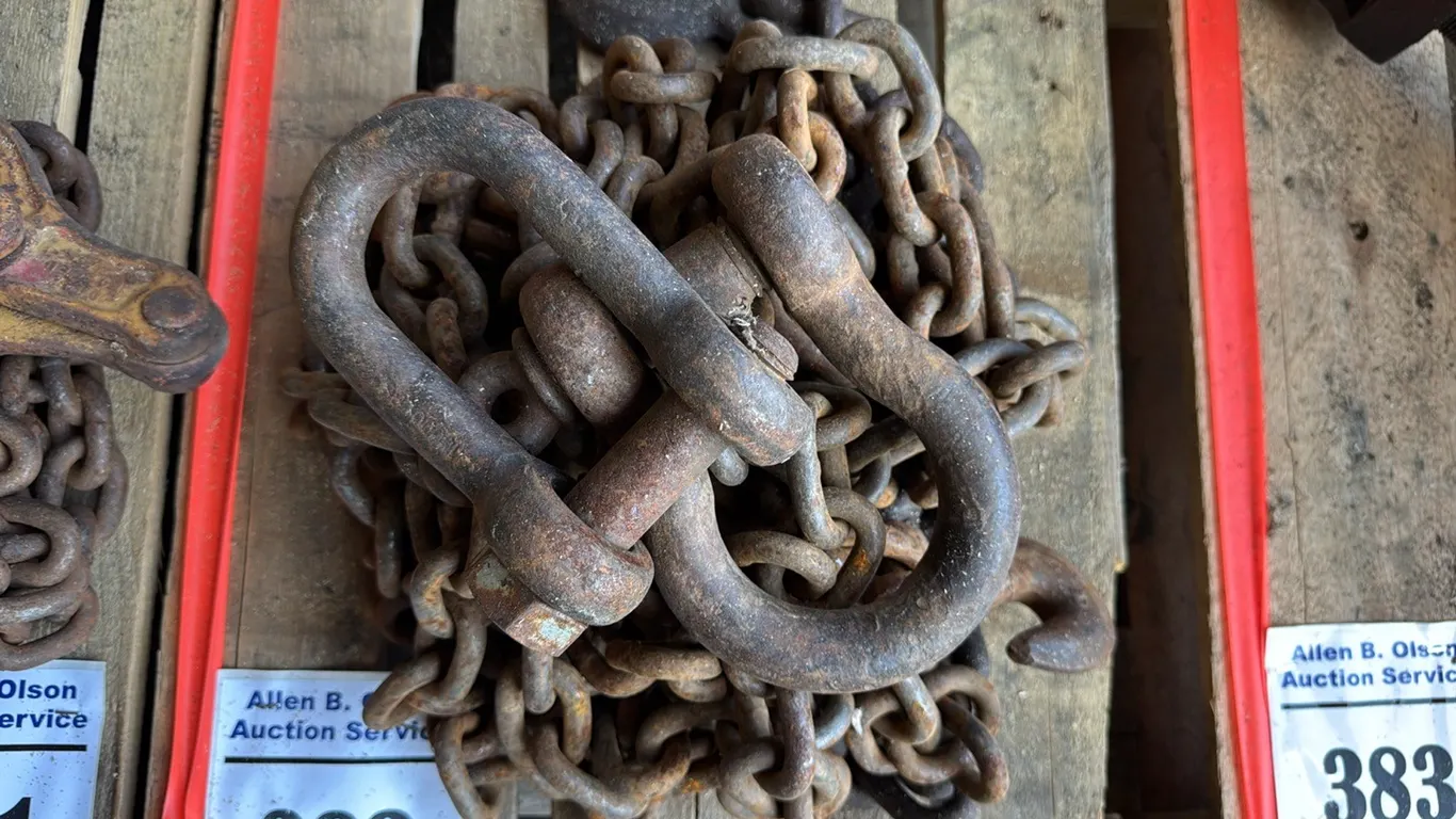 2 - CHAIN'S w/ HOOKS & 2 - CLEVISES