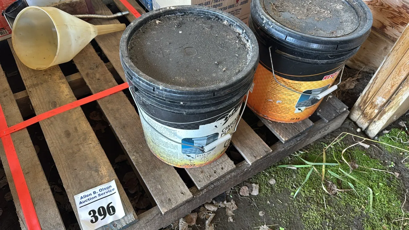 2 - UNOPENED PAILS OF RESIST SEAL PLASTIC CEMENT - CONDITION UNKNOWN