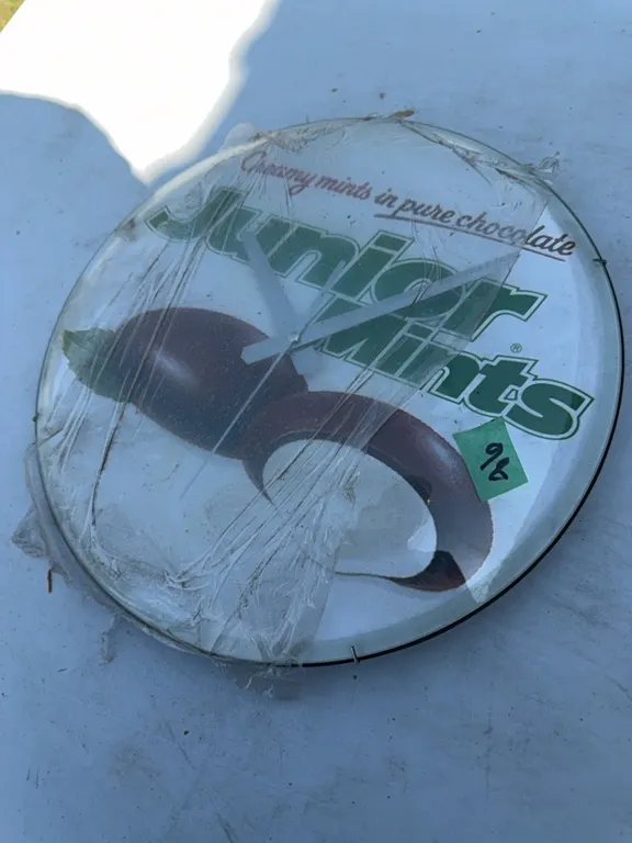 Junior Mint clock, plastic still on from new