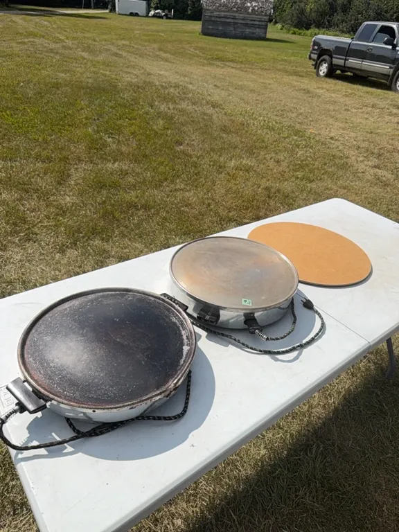 2 lefse grills & rolling board - heats up good