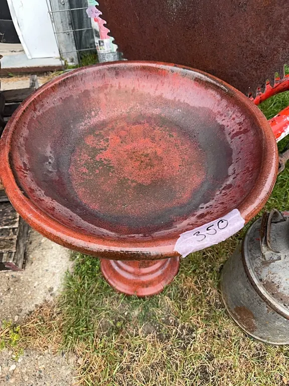 bird bath - ceramic - 2 pieces