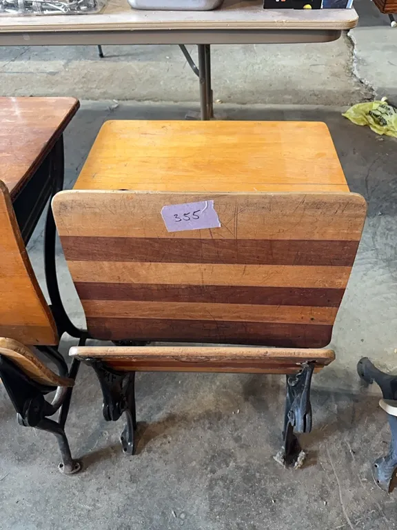 School desk, cast iron