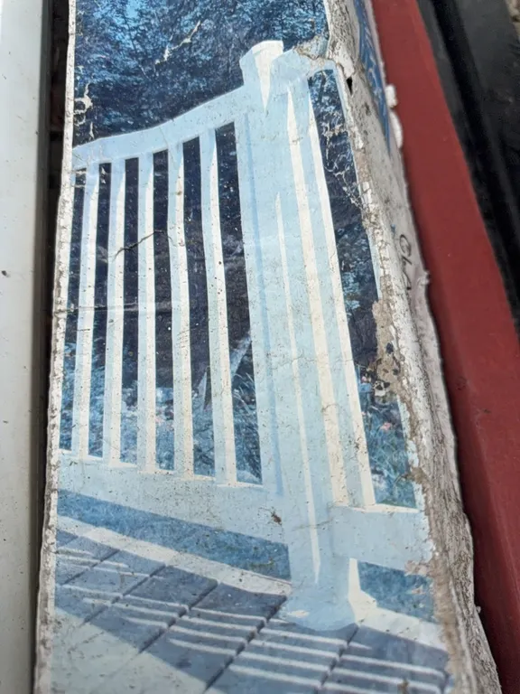 White deck fence