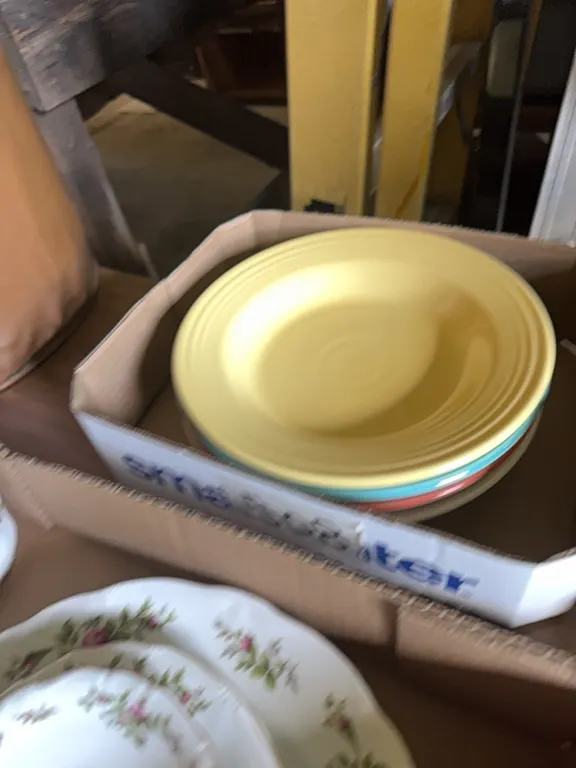 Four 9" Fiesta ware pasta or salad bowls