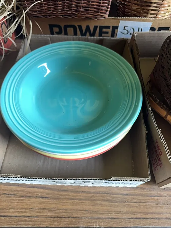 4 9" fiesta ware pasta or salad bowls