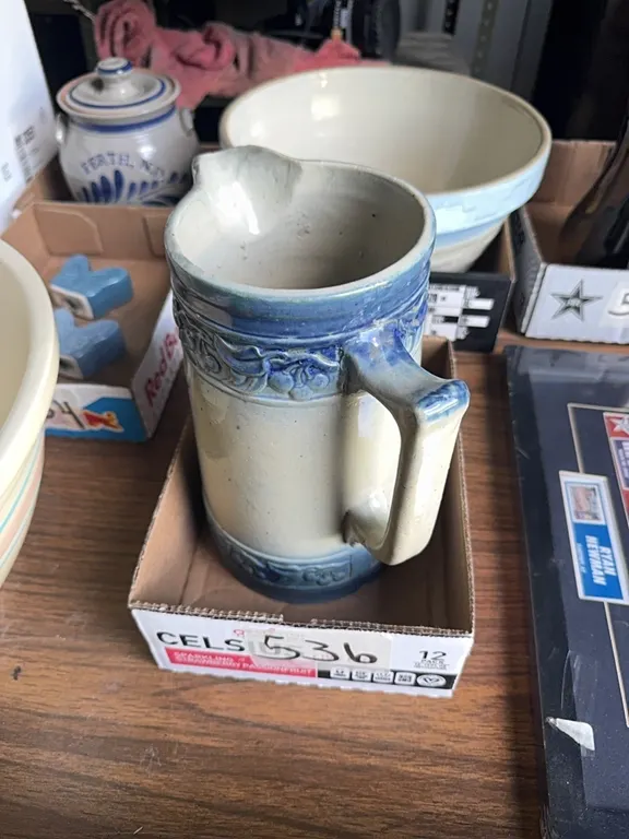 Red Wing cherry band stoneware pitcher
