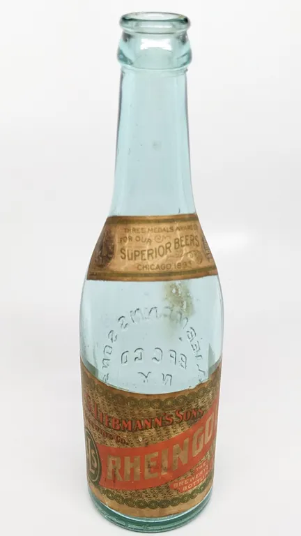 PRE PROHIBITION 12 OZ PAPER LABEL BOTTLE SLS RHEINGOLD BEER S LIEBMANN'S SONS NEW YORK