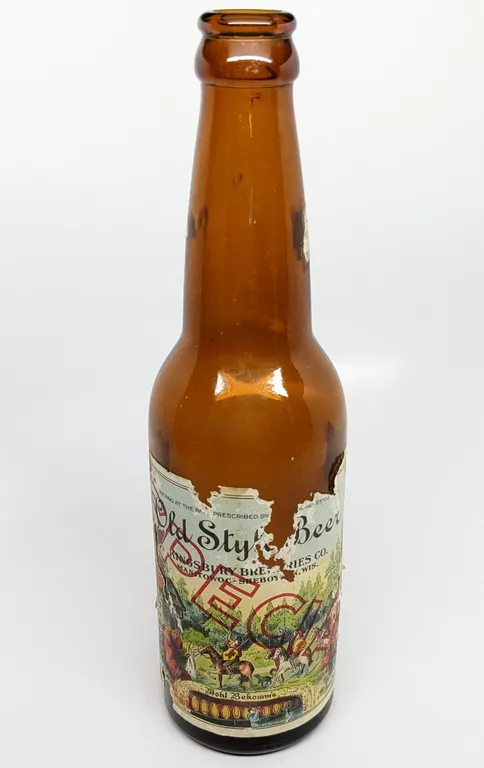 IRTP 12 OZ PAPER LABEL BOTTLE OLD STYE BEER SPECIAL KINGSBURY BREWERIES MANITOWOC SHEBOYGAN WISCONSI