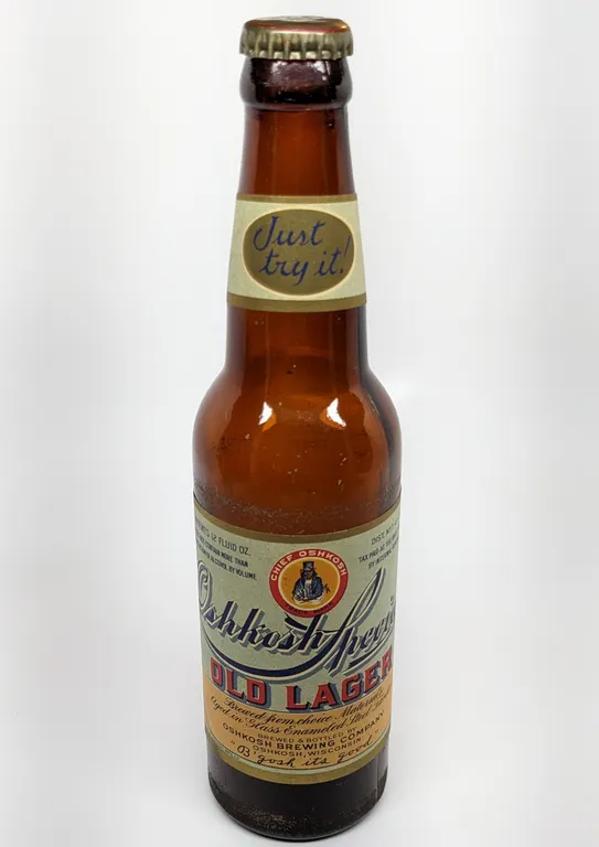 IRTP U-PERMIT12 OZ PAPER LABEL BOTTLE OSHKOSH SPECIAL OLD LAGER BEER OSHKOSH WISCONSN