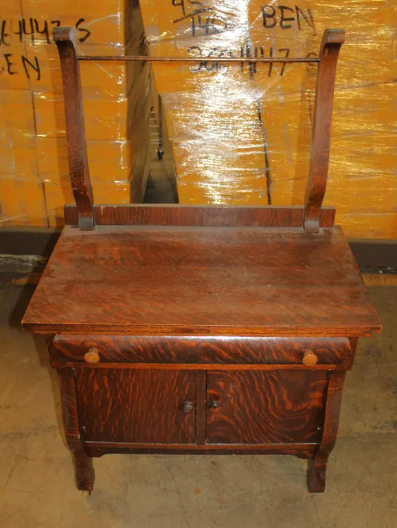 Harris Brothers Company Oak Washstand Cabinet