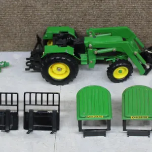 John Deere Toy Tractor and Implements