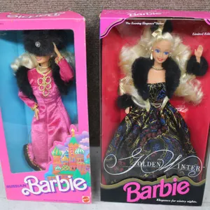 Boxed Barbie Dolls - Russian and Golden Winter Barbie