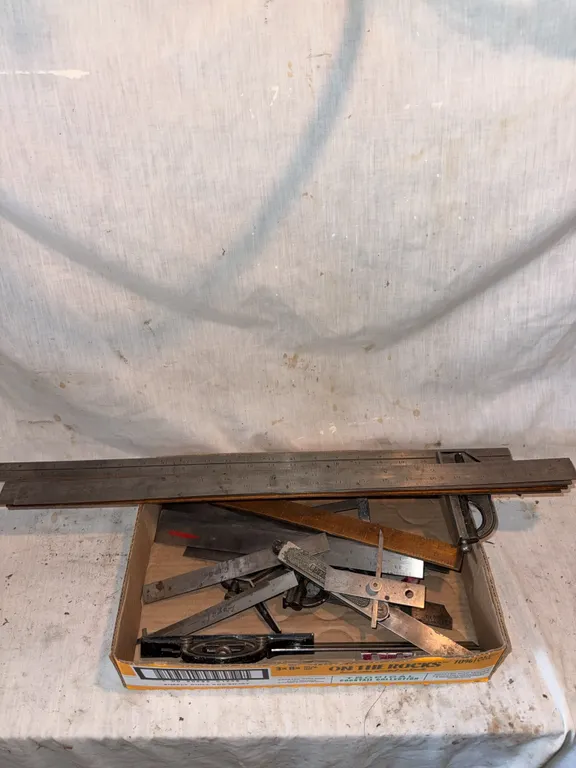 Vintage rulers and drafting tools