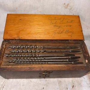 Wooden box of bits