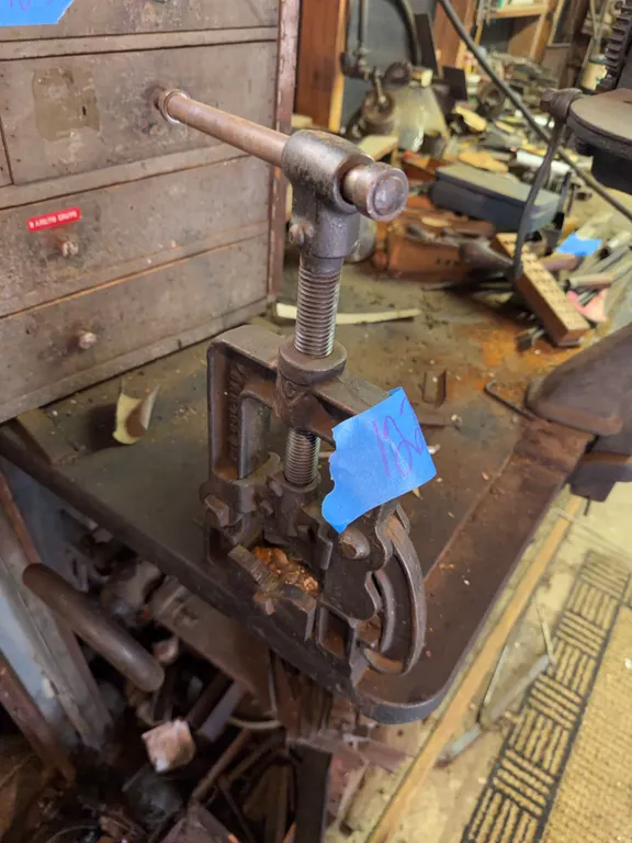 Pipe vice will need unbolted