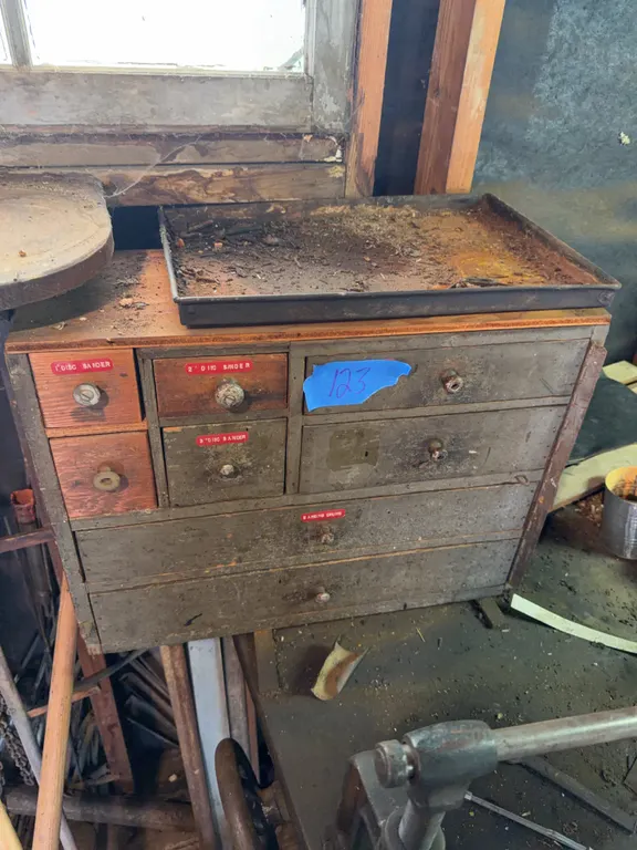 Wooden Box with sanding supplies