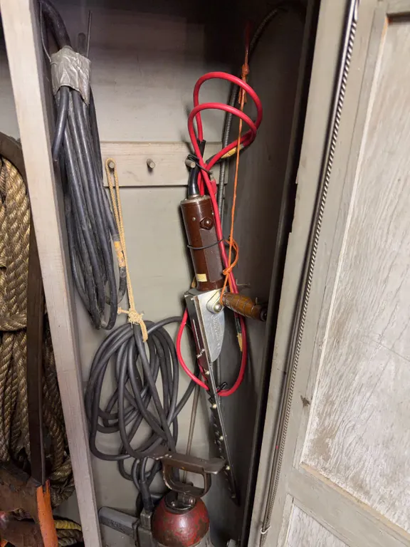 Vintage drill and hedge trimmer