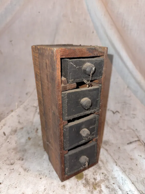 Wooden parts bin
