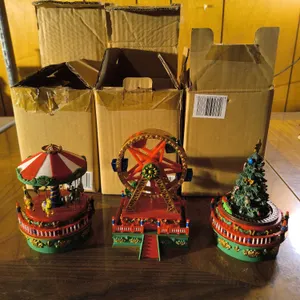Christmas Mini Carnival Music Box Collection Lot