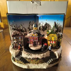 Musical Tabletop Christmas Village Display