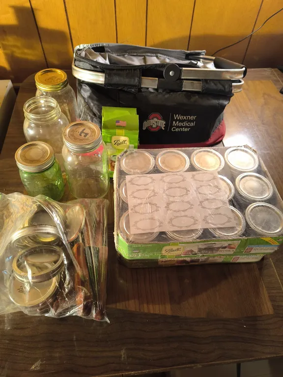 Ball Jars Various Sizes & Ohio State Insulated Bag Lot