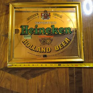 Vintage Heineken "Imported Holland Beer" Bar Wall Mirror