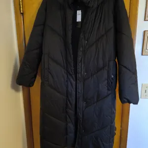 Banana Republic Water Resistant Long Puffer Coat Size M New