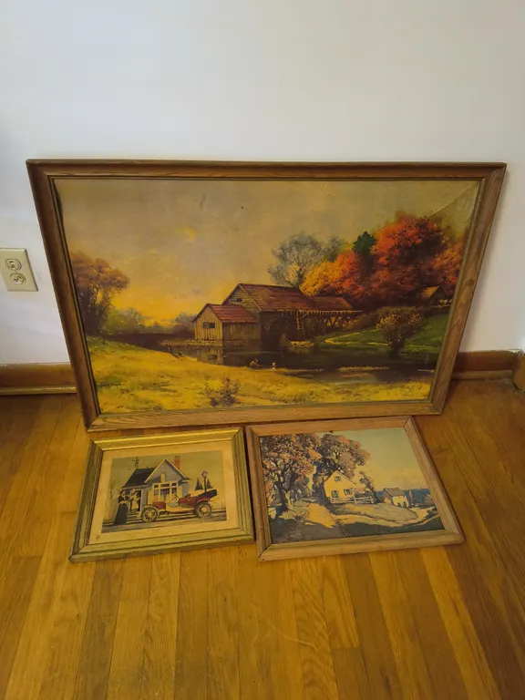 Vintage Framed Art Work Lot