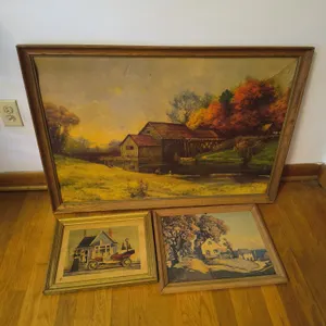 Vintage Framed Art Work Lot