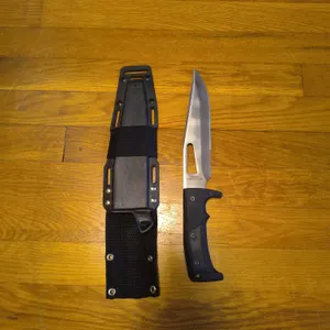 Tactical Survival Knife With Original Black Synthetic Sheath