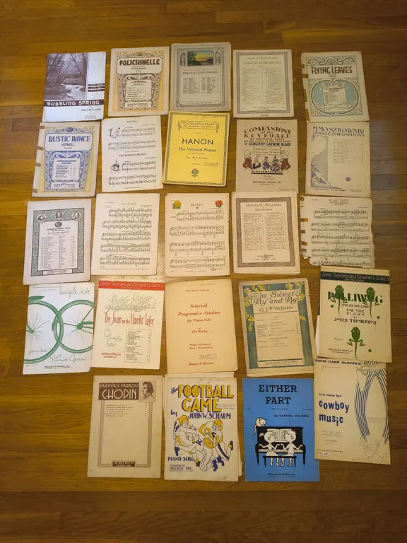 Vintage Piano Sheet Music Lot