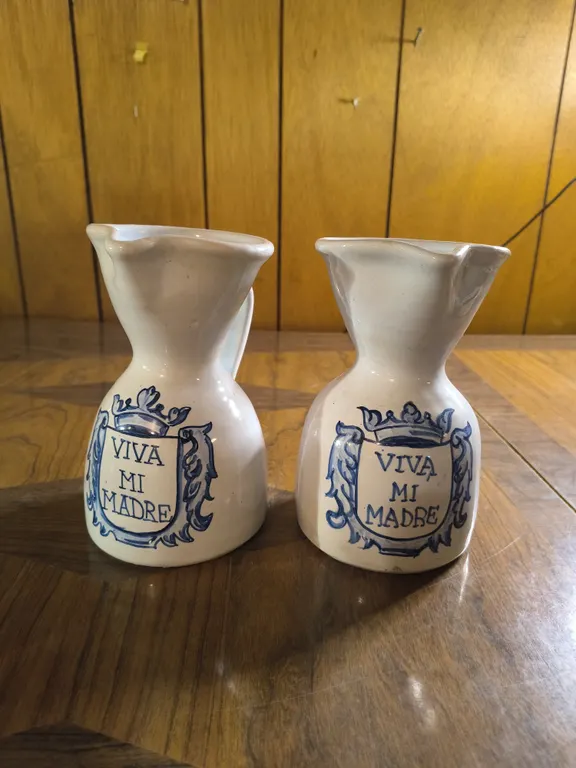 Vintage Spanish Ceramic Wine Pitchers
