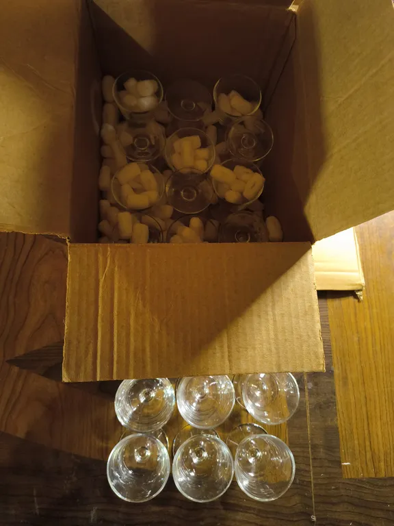 Vintage Clear Footed Glasses Lot
