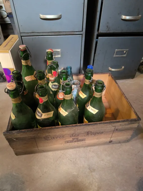 Vintage Green Glass Wine Bootles Banfi Lot