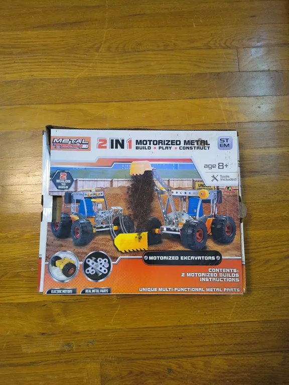 Metal Tech 2-in-1 Motorized Excavators Construction Set