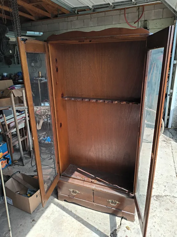 Vintage Wooden Gun Cabinet