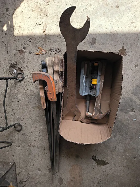 Vintage Hammers, Saws And Large Wrench Lot