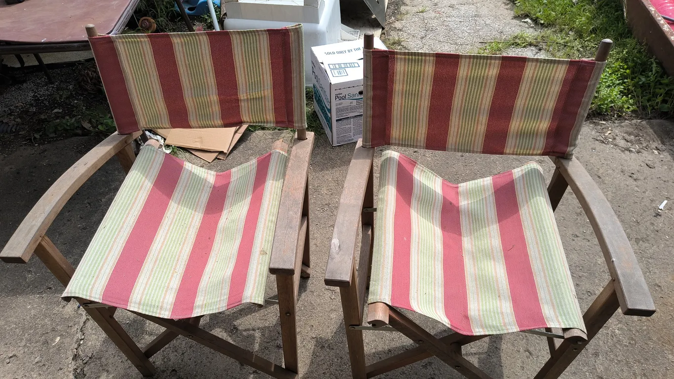 Vintage Teak Marine Chairs Lot