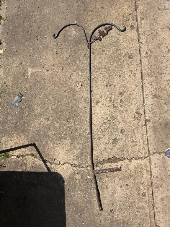 Wrought Iron Double Shepherd's Hook