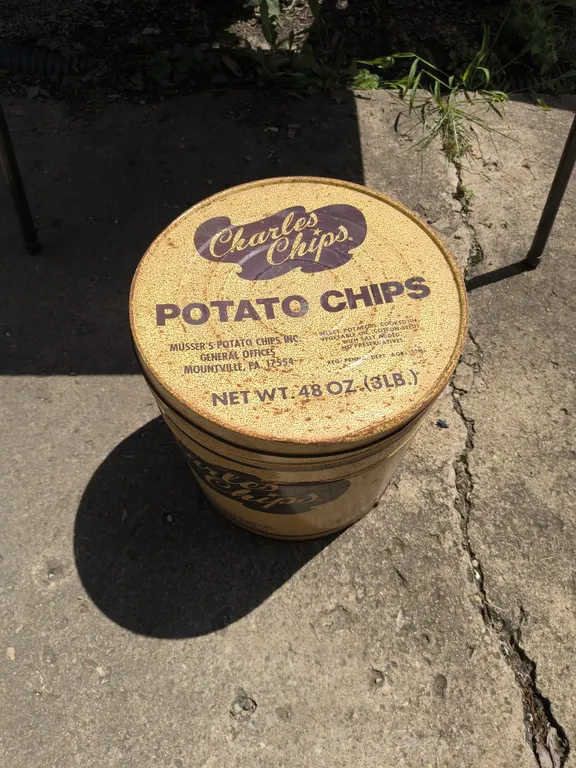 Vintage Charles Chips Can