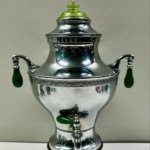 Art Deco Percolator/Urn w/ Green Trim