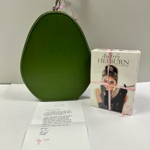 Avocado Tote, COA & DVD's of Audrey Hepburn Movies